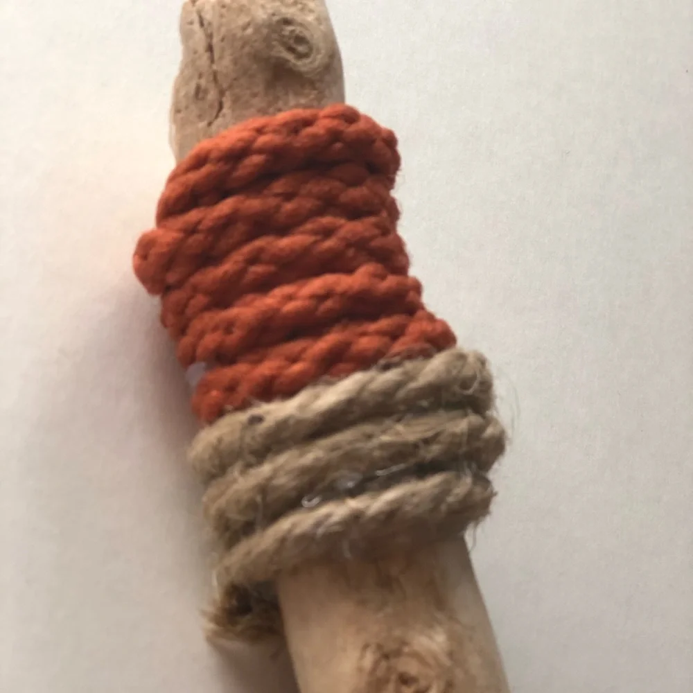 6” boho wrapped California driftwood